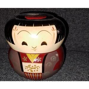Lacquerware Kokeshi Doll 2 Part Trinket Box